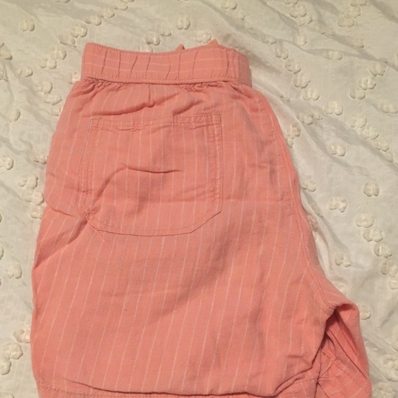Pink and white stripe shorts. - Picture 2 of 3
